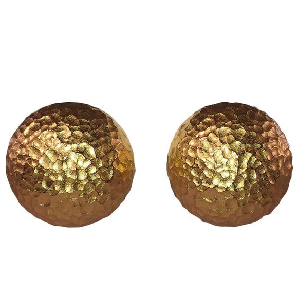 Christian Dior Large Hammered Dome Earrings - Picture 1 of 5